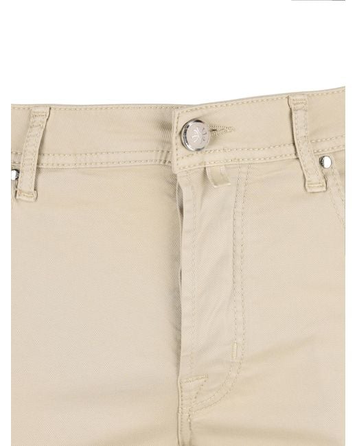Jacob Cohen Natural Bard Logo Patch Slim-Fit Jeans for men