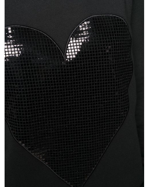 Moschino Black A Sequined Heart-Shaped Dress