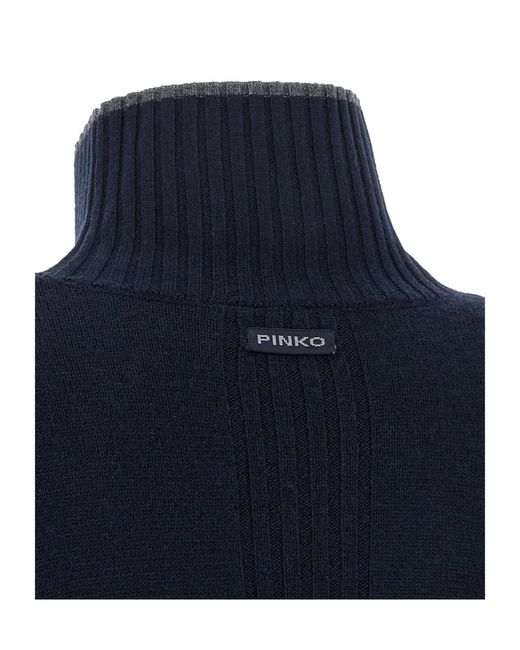 Pinko Blue Turtleneck Sweater