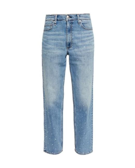 Rag & Bone Blue Button-Up Denim Jeans