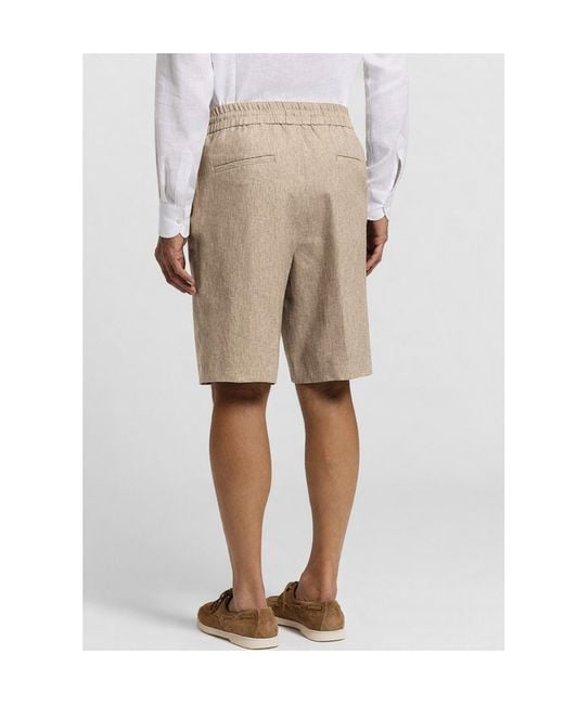 Peserico Natural Drawstring Shorts for men