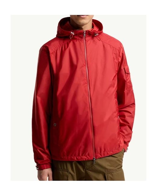 Moncler Red Etiache Hooded Jacket for men