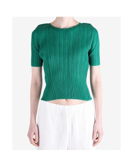 Pleats Please Issey Miyake Green Monthly Colors July Pleated Top