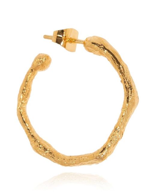 Forte_forte Metallic Irregular-Design Hoop Earrings