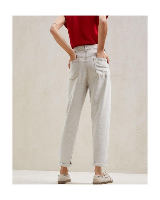 Brunello Cucinelli Gray Mid-Rise Straight-Leg Jeans