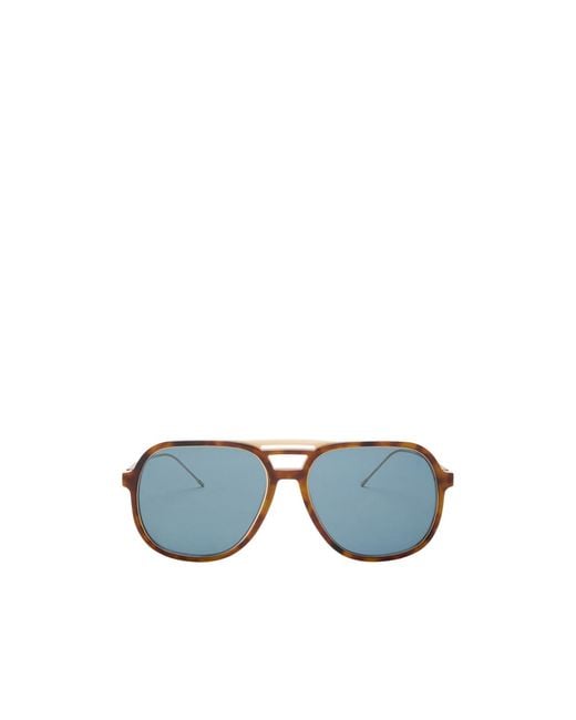 Brunello Cucinelli Blue Aviator-Style Sunglasses for men