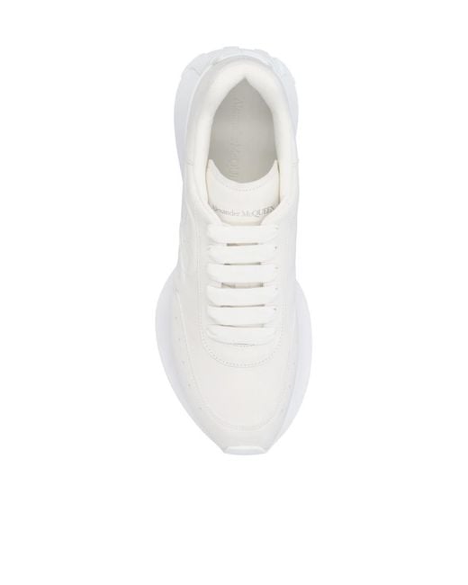 McQueen White Lace-Up Sneakers for men