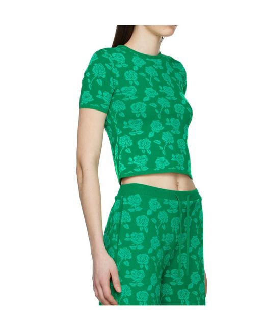 Pushbutton Green Printed T-Shirt