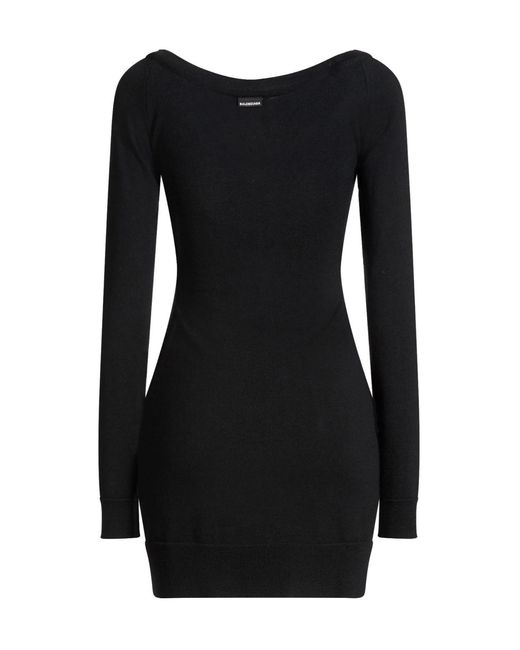 Balenciaga Black Versatile Slim Fit Knit Dress