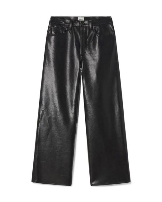 Agolde Gray Arc High-Rise Straight Pants