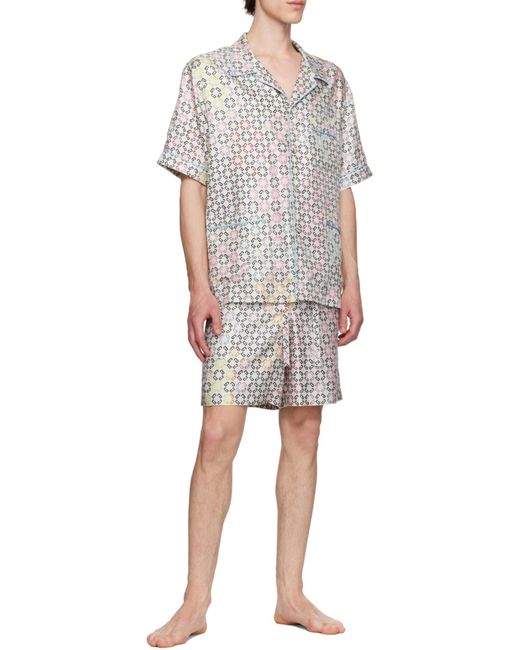 Givenchy Multicolor Logo Printed Drawstring Bermuda Shorts for men