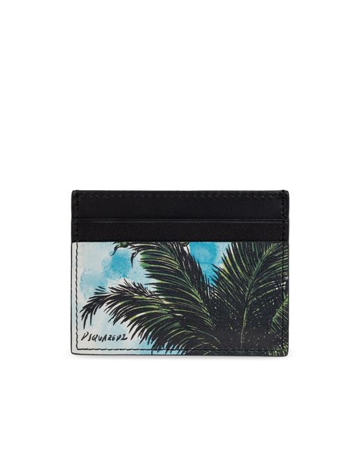 DSquared² Black Square Card Holder for men