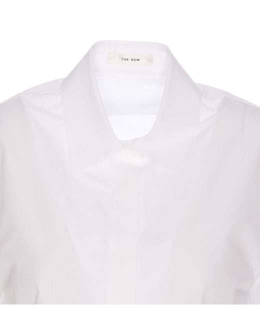The Row White Long-Sleeved Button-Up Shirt