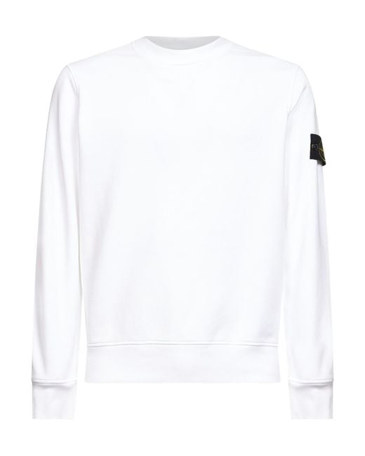 Stone Island Men's White Sweatshirts