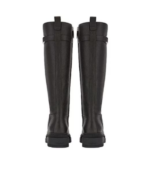 Ferragamo Black Ferragamo Vara-Chain Knee-Length Boots