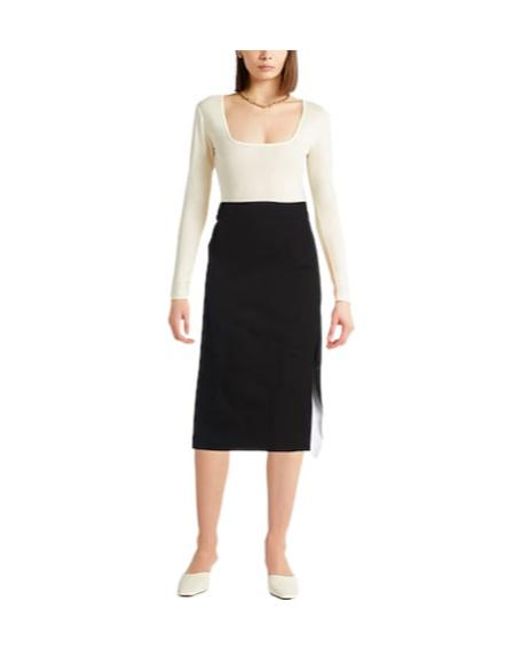 Sportmax Black Slim Solid Color Skirt