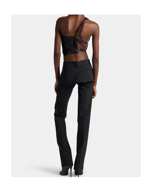 DSquared² Black Tailored2 Peek-A-Boo Cigarette Pants