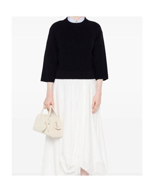 Forte_forte Black Notte Merinos English Rib Crewneck