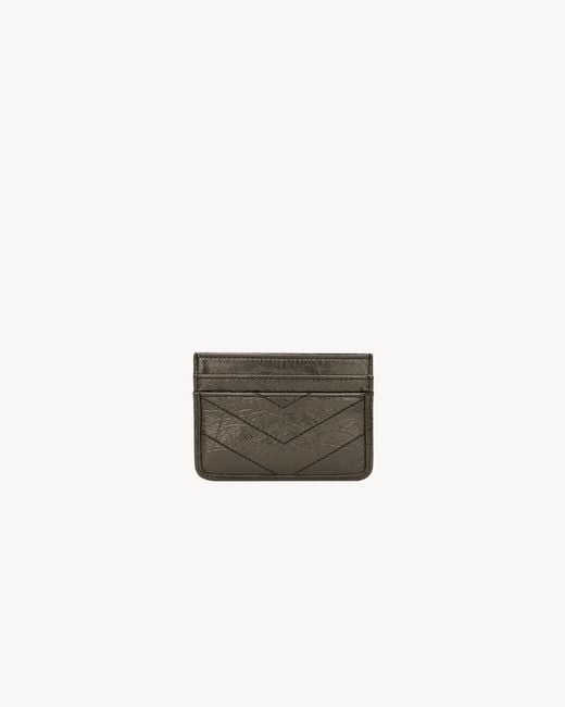 Saint Laurent Gray Niki Card Case