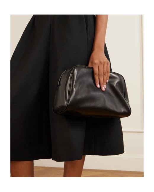 The Row Black Leila Clutch
