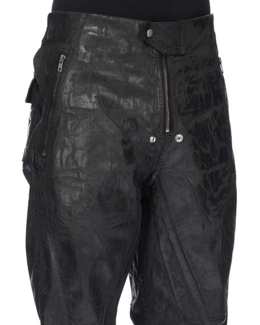 Rick Owens Black Megacrust Stretch Denim for men