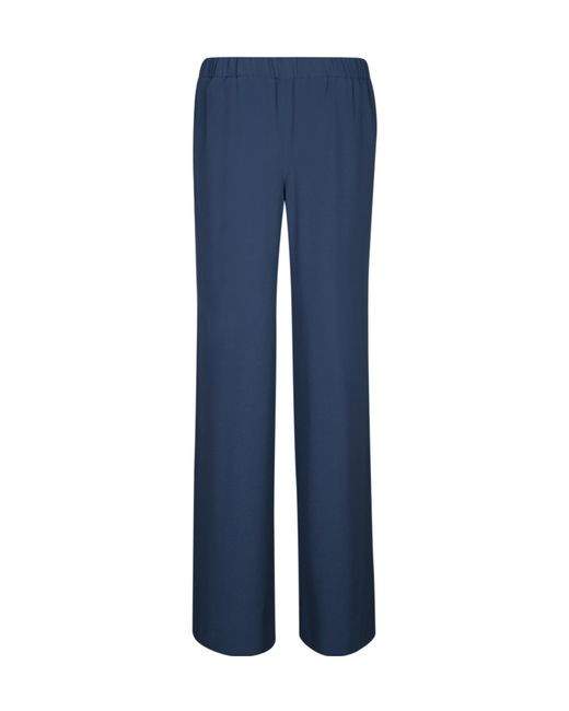Incotex Blue Elastic Waist Crepe Pants