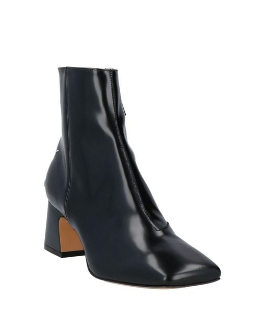 Maison Margiela Black Square-Toe Ankle Boots