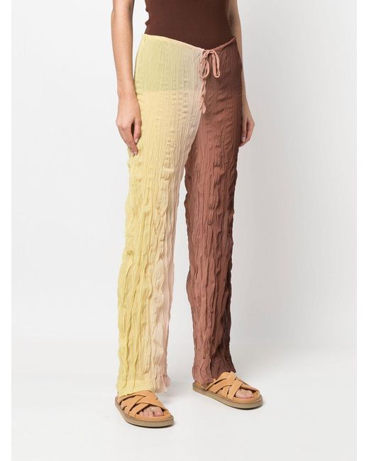 Erika Cavallini Semi Couture Multicolor Logo Casual Pants