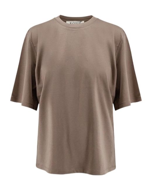 Rohe Brown Boxy Crew Neck T-Shirt
