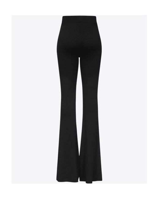 Area Black Star-Stud High-Waist Flared Trousers