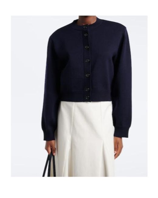 Rohe Blue Wool-Blend Cardigan