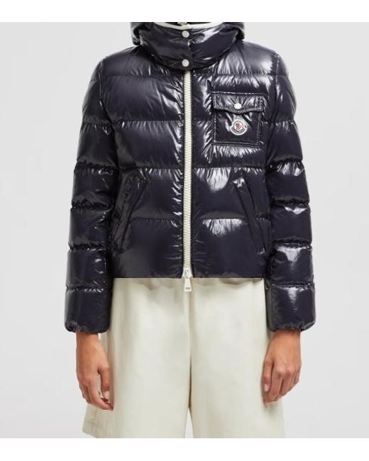 Moncler Blue Andro Zip-Up Padded Jacket
