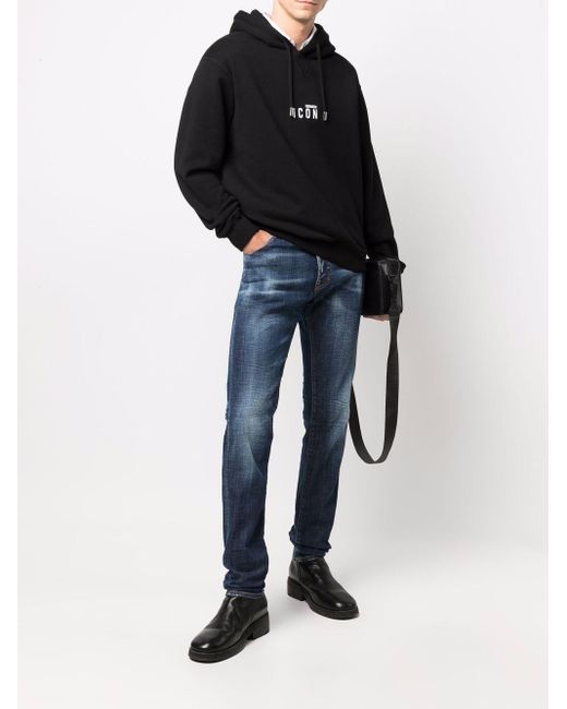 DSquared² Blue Faded Effect Skinny Jeans for men