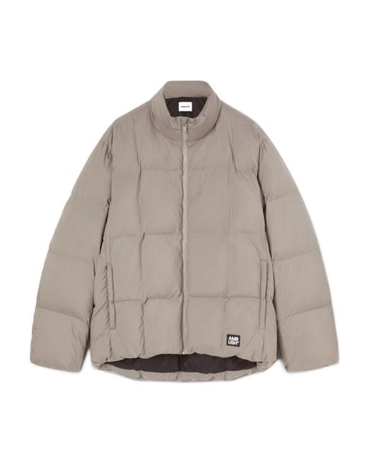 Ambush Gray Logo Patch Puffer Jacket for men