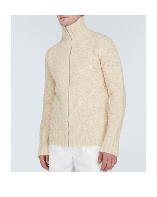 Jil Sander White Wool Cardigan for men