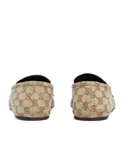Gucci White Worn-Out Effect Horsebit Loafers for men