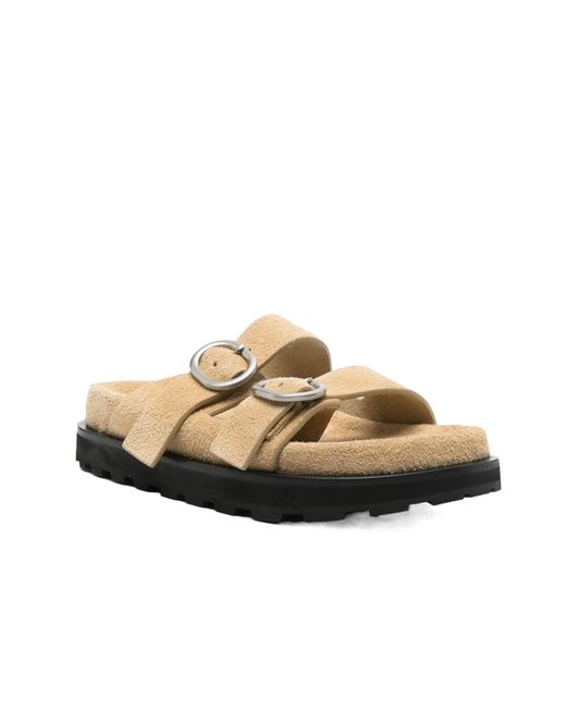 Jil Sander Multicolor Suede Slides