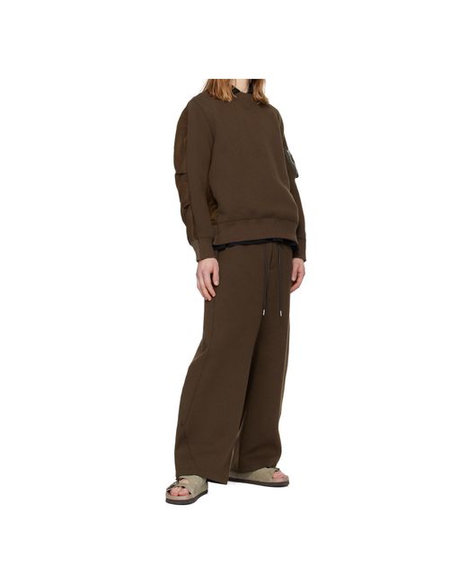 Sacai Brown Sponge Pullover for men