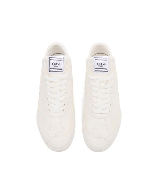 Chloé White Chloé Kick Low-Top Sneakers