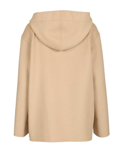 Max Mara Natural Studio Hooded Buttoned Coat