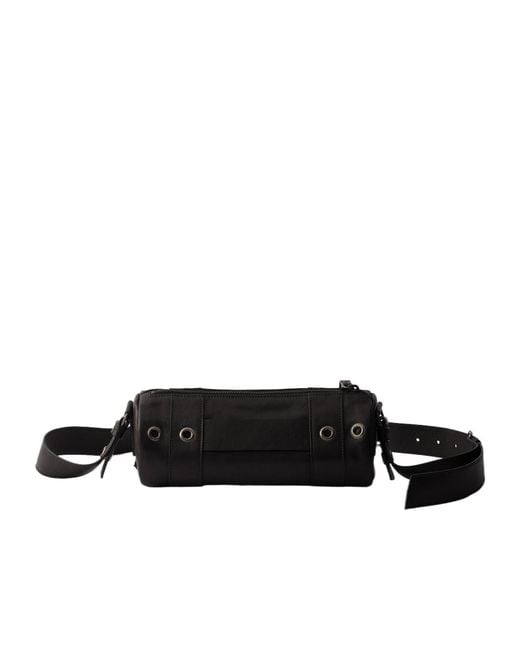 Prada Black Leather Shoulder Bag for men