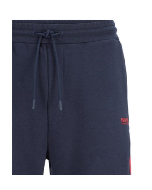 Boss Blue Logo Straight Shorts for men