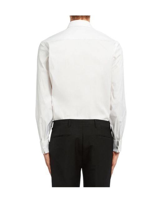 Prada White Buttoned Long-Sleeved Shirt for men