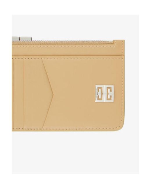 Givenchy Natural Logo-Plaque Leather Cardholder