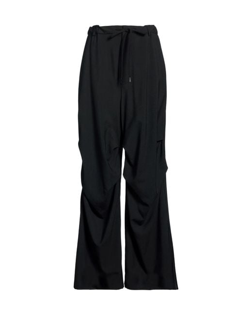 MM6 by Maison Margiela Black Minimalist Straightleg Dress Pants