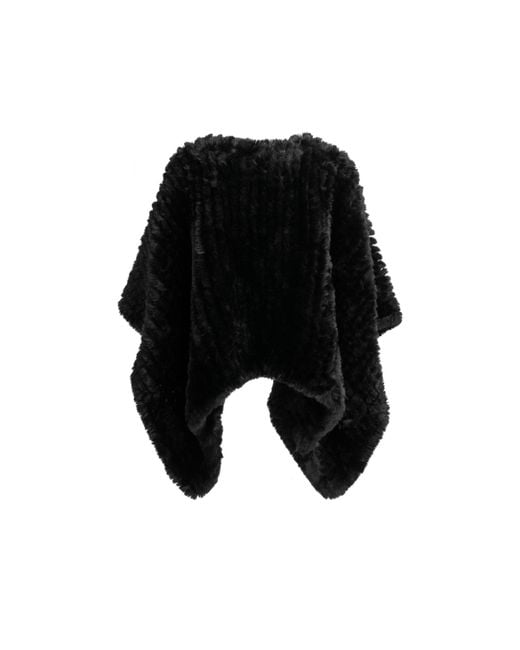 Pinko Black Asymmetrical Shawl
