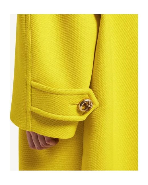 Balenciaga Yellow Double-Breasted Long Coat