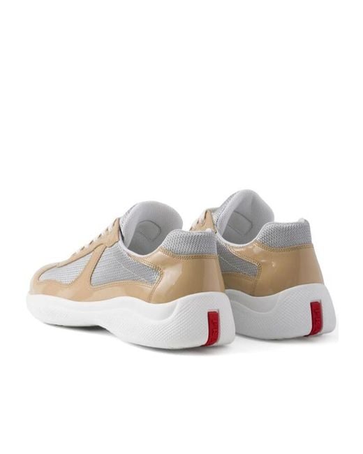 Prada White America's Cup Leather Sneakers for men