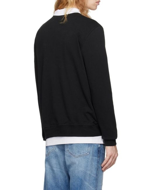 Boss Black Cotton Sweater for men