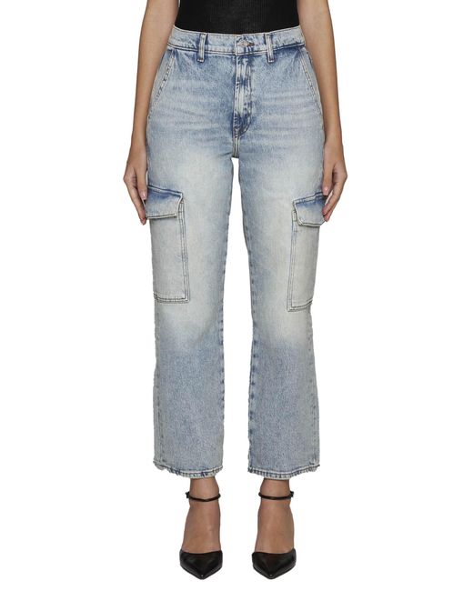 7 For All Mankind Blue Logan Cargo Jeans